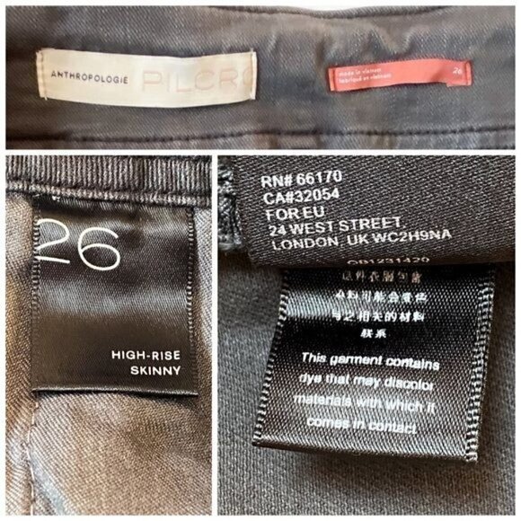 NWT Anthropologie High‎ rise Darted Skinny Jeans, 26 - Picture 10 of 14